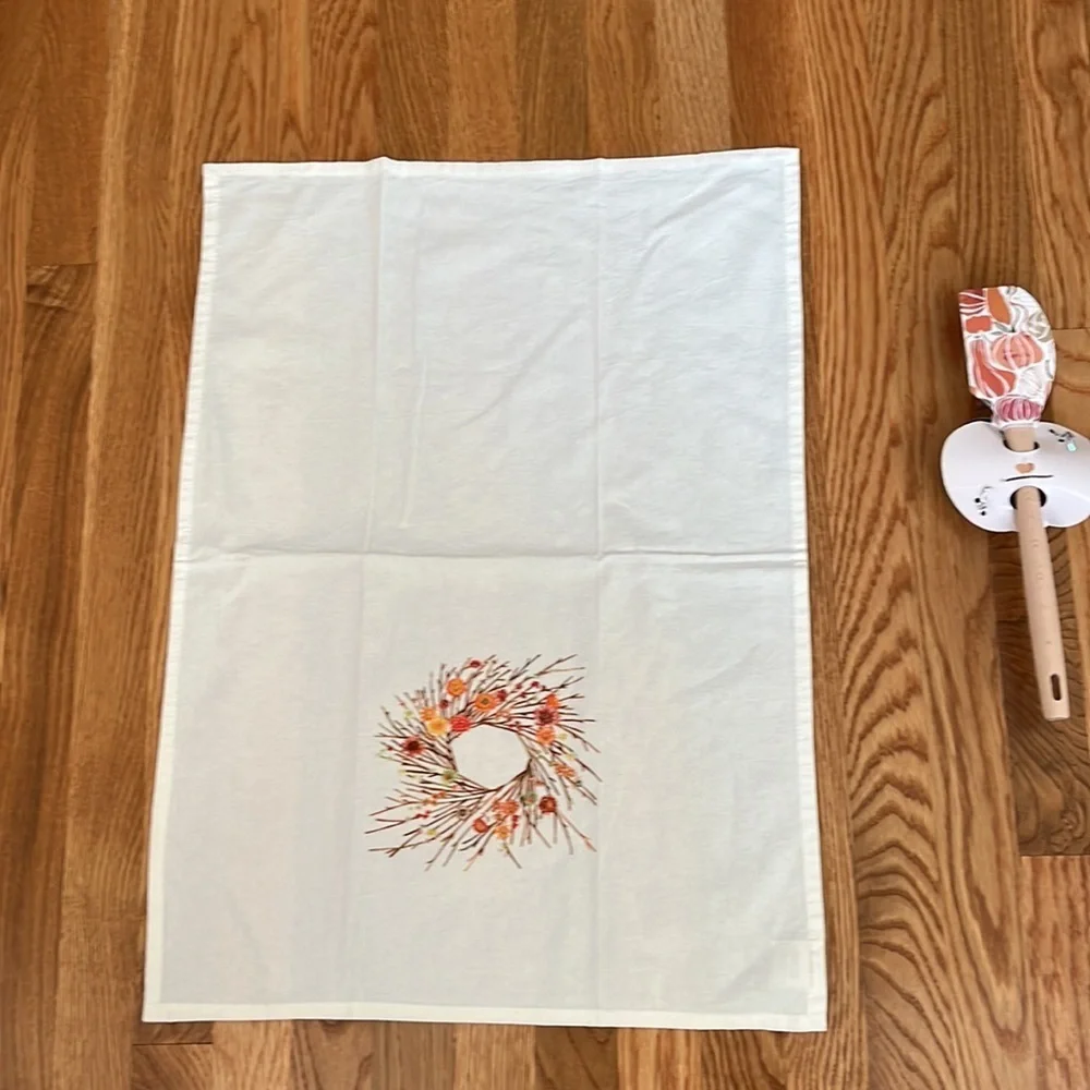 NWT Anthropologie Terrain Autumn Dish Towel and Spatula Set